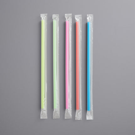 Ống hút jumbo bọc riêng nhiều màu neon Choice 20 cm - Thùng 12.000 cái