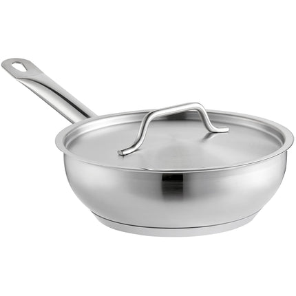 Chảo nấu sốt saucier thép không gỉ đáy nhôm Vigor SS1 Series 1,9 lít, kèm nắp