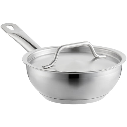 Chảo nấu sốt saucier / nồi đun bơ thép không gỉ Vigor SS1 Series 0,95 lít