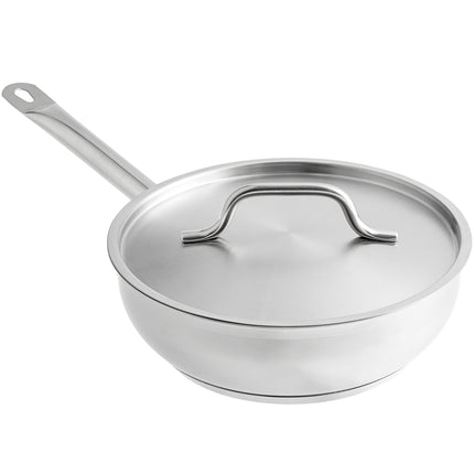 Chảo nấu sốt saucier inox đáy nhôm bọc Vigor SS1 Series 2,8 lít kèm nắp