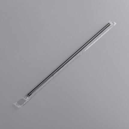 Ống hút Choice 25,4 cm cỡ lớn đen bọc lẻ - Thùng 2.000 cái