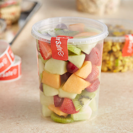 Choice Bộ Hộp Deli Tròn Trong Mờ Dùng Được Lò Vi Sóng Kèm Nắp 32 oz 250/Thùng