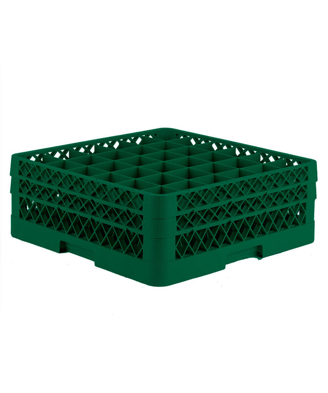 Giá đựng ly 36 ngăn màu xanh lá Vollrath Traex® TR7CC cỡ đầy đủ cao 16,2 cm