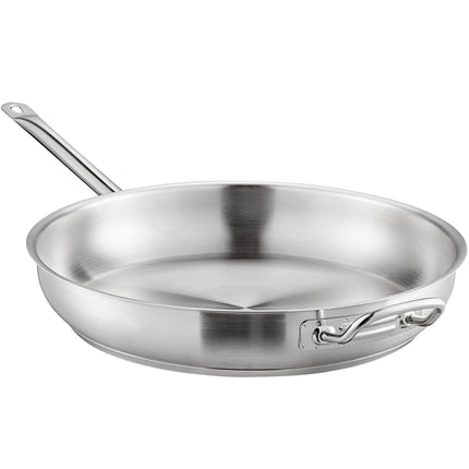 Chảo rán inox Vigor SS1 Series 42 cm đáy ốp nhôm có tay cầm phụ