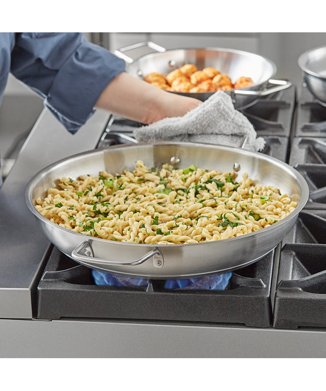 Chảo chiên thép không gỉ đáy nhôm Vigor SS1 Series 36 cm, hai tay cầm