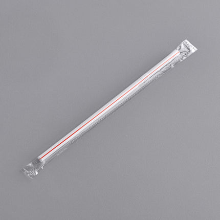 Ống hút jumbo linh hoạt sọc đỏ trắng có bọc Choice 20 cm - Thùng 10.000 cái