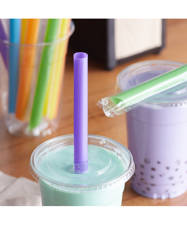 Ống hút boba đầu nhọn bọc riêng Choice 23 cm màu neon cực lớn - Gói 400 cái