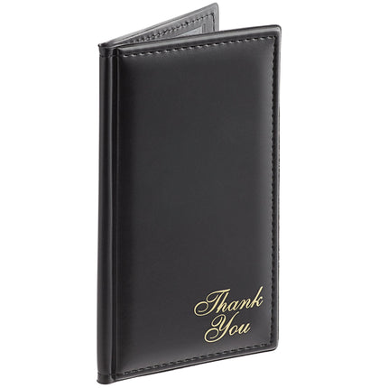 Bìa kẹp hóa đơn Choice màu đen in chữ "Thank You" nhũ vàng 13 x 23 cm
