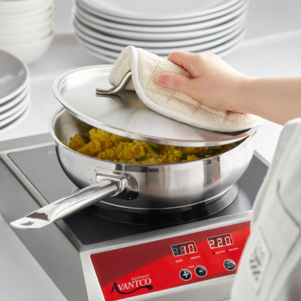 Chảo nấu sốt saucier inox đáy nhôm bọc Vigor SS1 Series 2,8 lít kèm nắp
