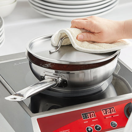 Chảo nấu sốt saucier thép không gỉ đáy nhôm Vigor SS1 Series 1,9 lít, kèm nắp
