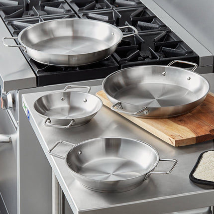 Chảo chiên thép không gỉ đáy nhôm Vigor SS1 Series 24 cm, hai tay cầm