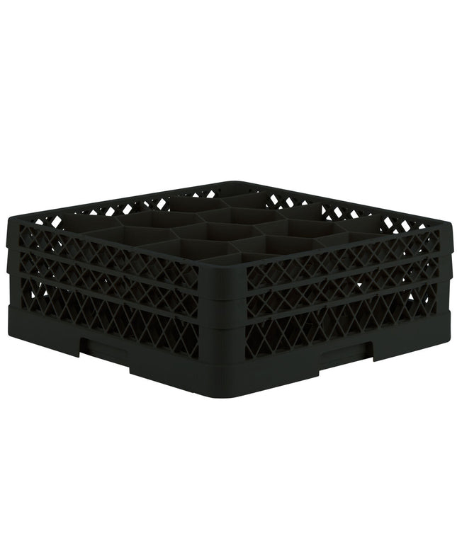 Giá đựng ly 12 ngăn màu đen Vollrath Traex® Rack Max TR18JJ cỡ đầy đủ cao 16,2 cm