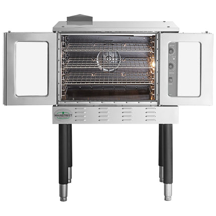 Lò nướng đối lưu gas tự nhiên MainStreet Equipment CG1-N nguyên cỡ một tầng kèm chân - 54.000 BTU