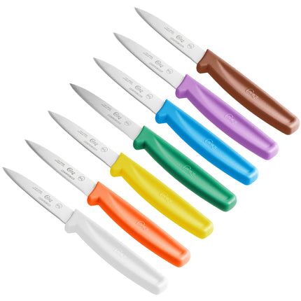 Dao gọt lưỡi trơn Choice 8,3 cm cán màu - Gói 7 cái