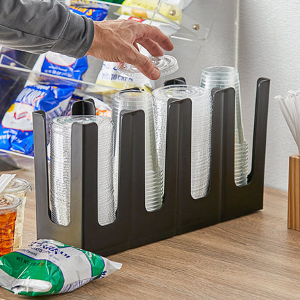 Trụ đựng ly và nắp ly nghiêng 4 ngăn điều chỉnh để bàn Choice màu đen
