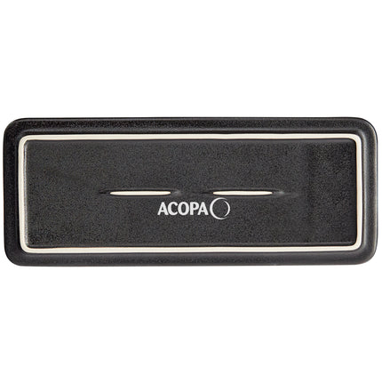 Đĩa sứ chữ nhật phẳng Acopa Heika 29 x 11 cm màu đen mờ nhám - Thùng 12 cái