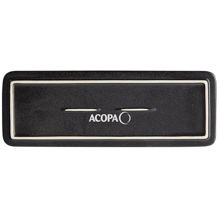 Đĩa phẳng gốm nhám Acopa Heika 31,4 x 11,4 cm đen mờ chữ nhật - Thùng 12 cái