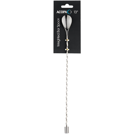 Muỗng khuấy bar có đối trọng Acopa 33 cm màu bạc