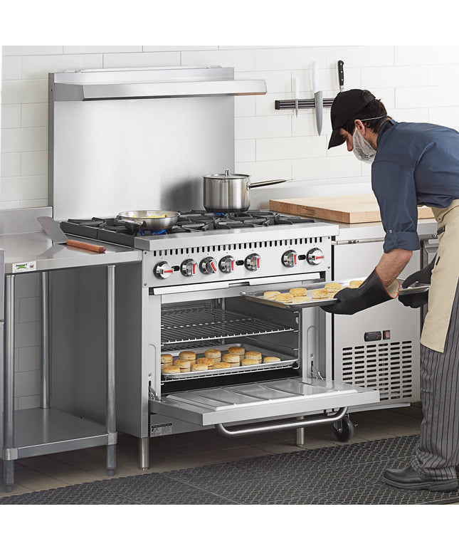 Bếp gas tự nhiên 6 họng kèm lò nướng tiêu chuẩn Cooking Performance Group S36-N 91,4 cm - 210.000 BTU