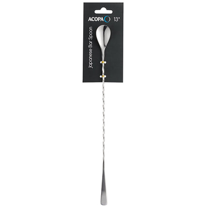 Muỗng khuấy bar kiểu Nhật Acopa 33 cm màu bạc