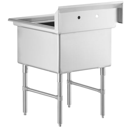 Bồn rửa công nghiệp một ngăn Regency chân thép không gỉ giằng chéo 74 cm