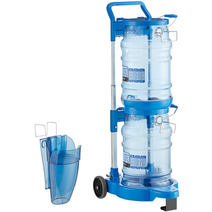 Bộ vận chuyển đá polycarbonate San Jamar Saf-T-Ice 23 kg gồm 2 thùng đá và xe đẩy