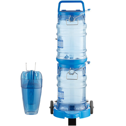 Bộ vận chuyển đá polycarbonate San Jamar Saf-T-Ice 23 kg gồm 2 thùng đá và xe đẩy