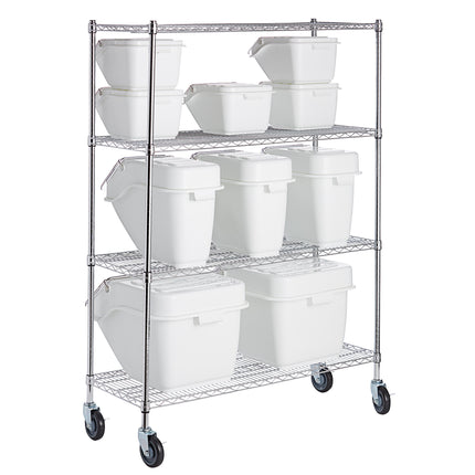 Bộ kệ thùng đựng nguyên liệu Baker's Lane 46 x 122 cm kèm 10 thùng kẹp gài