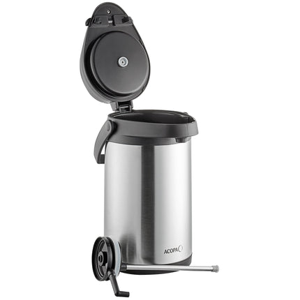 Bình ủ cà phê inox lót inox Acopa 3,5 lít decaf cần gạt kim loại
