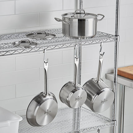 Bộ nồi chảo thép không gỉ tương thích bếp từ Vigor SS1 Series 7 món - nồi sốt 1,9 lít, 4,3 lít, 6,4 lít kèm nắp và chảo 