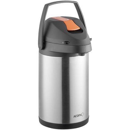 Bình ủ cà phê inox lót inox Acopa 3,5 lít decaf cần gạt kim loại