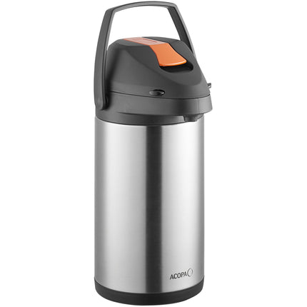 Bình ủ cà phê inox lót inox Acopa 4 lít decaf cần gạt kim loại