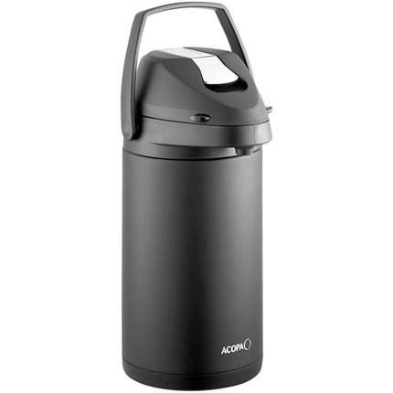 Bình ủ cà phê inox lót inox Acopa 4 lít đen mờ cần gạt kim loại