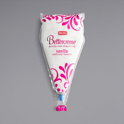 Kem trang trí đánh bông vị vani Rich's Bettercreme 24 oz (680 g) túi - Thùng 10 túi