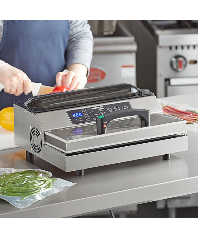 Máy đóng gói hút chân không VacPak-It Ultima UVME12SS Vacuum Packing máy 30,5 cm Seal quầy bar, Roll Cutter và kép Pisto