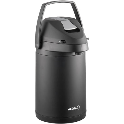 Bình ủ cà phê inox lót inox Acopa 3 lít đen mờ cần gạt kim loại