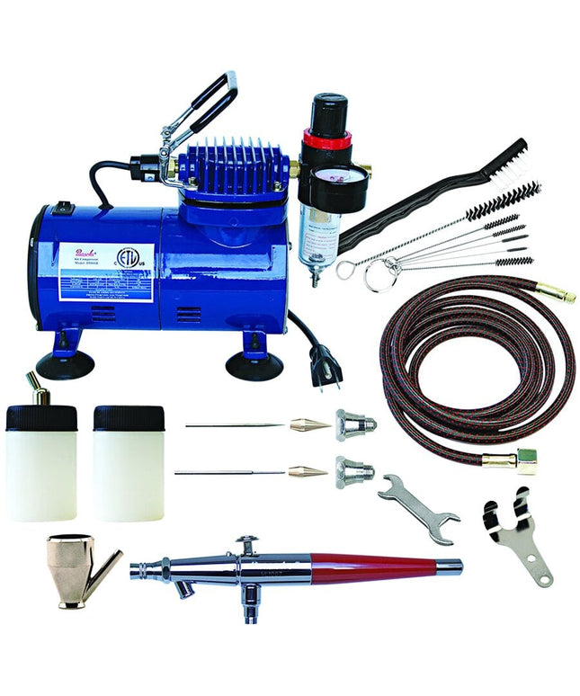 Súng phun sơn tác động kép cấp xi-phông kèm máy nén Paasche VL-100D