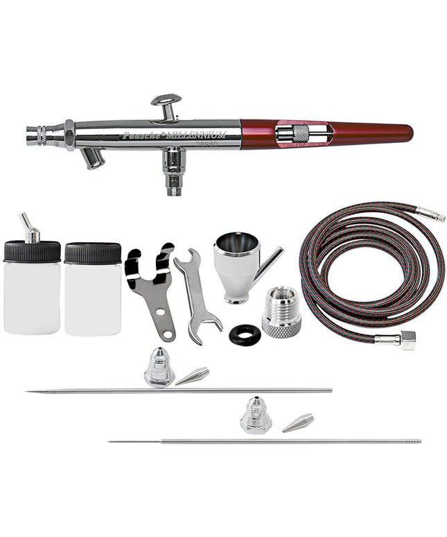 Bộ súng phun màu tác động kép cấp hút Paasche MIL-3AS với 3 đầu phun