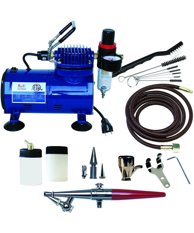 Súng phun màu tác động đơn trộn ngoài kèm máy nén Paasche H-100D