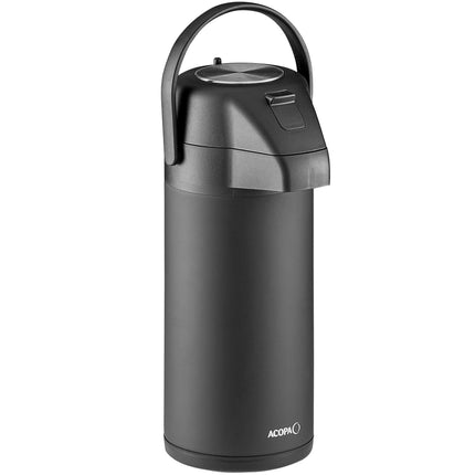 Bình ủ cà phê inox lót inox Acopa 3 lít đen mờ nút bấm