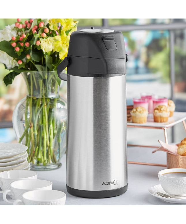 Bình ủ cà phê inox lót inox Acopa 3 lít nút bấm
