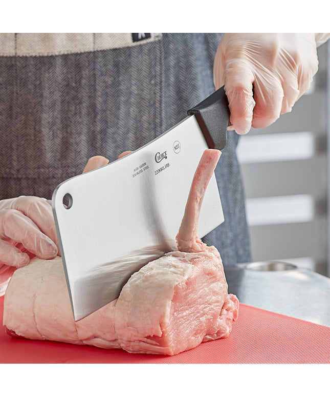 Dao chặt thịt thép không gỉ Choice cán đen 20 cm