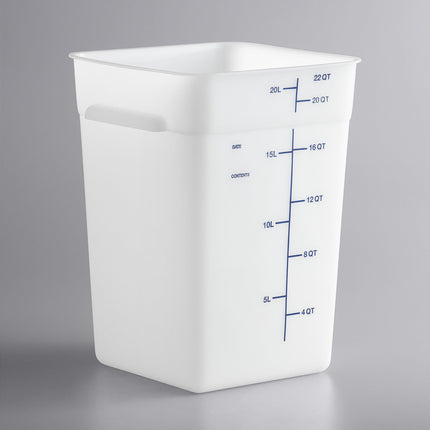 Hộp đựng thực phẩm nhựa polyethylene vuông trắng Vigor 20,8 lít