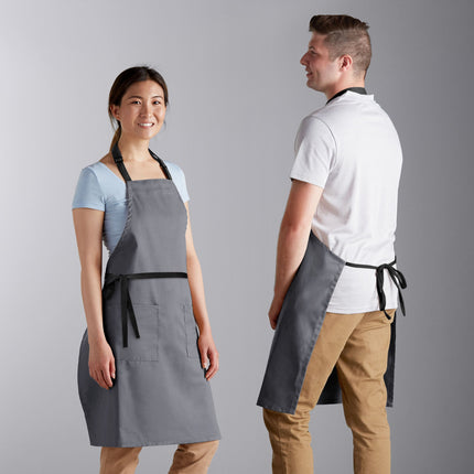 Tạp dề yếm 2 túi pha polyester-cotton điều chỉnh màu đen Choice 81,3 x 76,2 cm