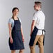 Tạp dề yếm 2 túi điều chỉnh màu xanh navy Choice