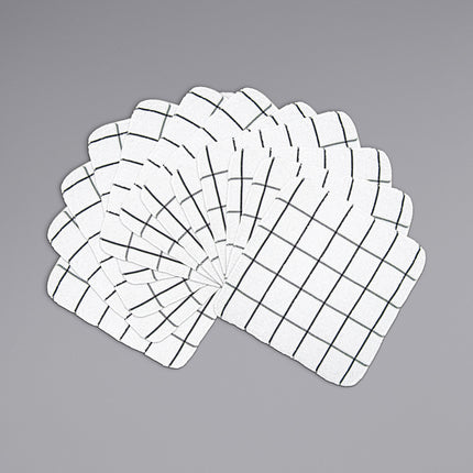 Khăn lau chén cotton ô vuông màu đen trắng Cooks Linen 454 g 30,5 x 30,5 cm - Gói 12 cái
