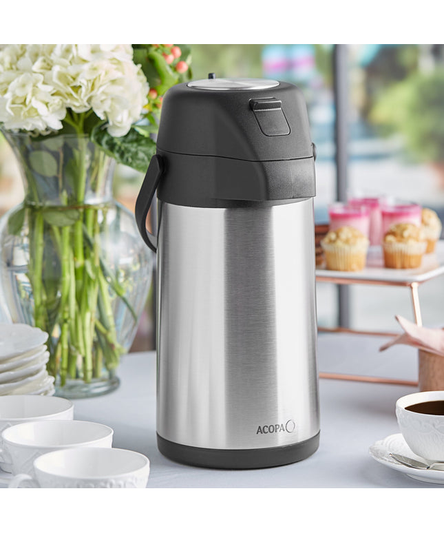 Bình ủ cà phê inox lót inox Acopa 2,2 lít nút bấm