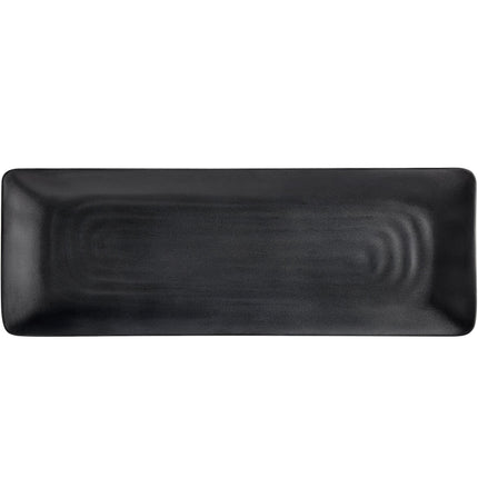 Đĩa melamine chữ nhật đen mờ GET RP-1865-BK Nara 46 x 17 cm - Thùng 6 cái