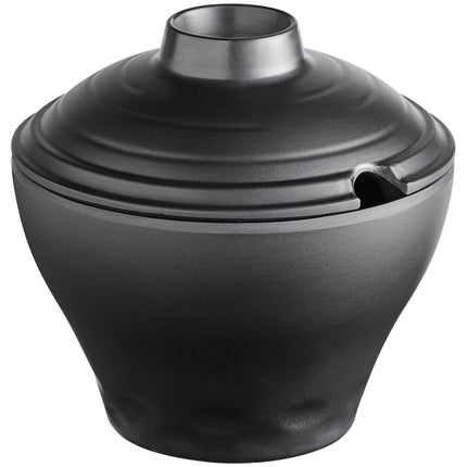 Tô tròn melamine GET B-400-BK Nara 946 ml màu đen nhám có nắp - Thùng 12 cái