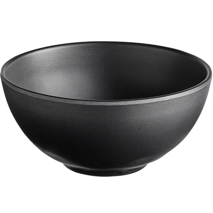 Đĩa melamine GET B-101-BK Nara 207 ml đen mờ tròn melamine tô - Thùng 24 cái